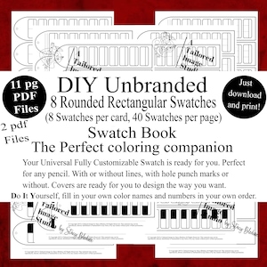 ブランドなしユニバーサル 8 角丸長方形見本バンドル DIY カラー見本ブック スタイル 1