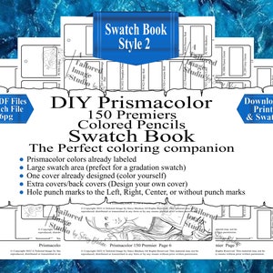 Prismacolor 150 Premium Farbstifte DIY Swatch Book Style 2