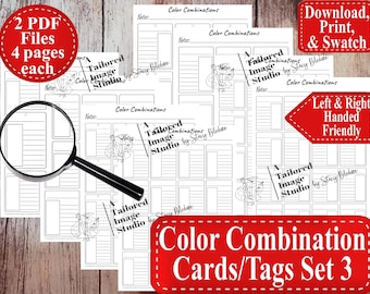 Color Combination Cards & Tags Set 3