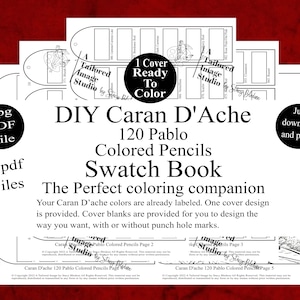 Lápices de colores Caran D'Ache 120 Pablo, libro de muestras de colores para hacer tú mismo, estilo 1