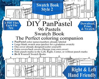 PanPastel 96 Pastels Swatch Books Style 2 (PDF Download)