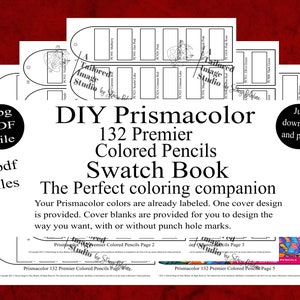 Prismacolor 132 Premier Colored Pencils DIY Swatch Book Style 1
