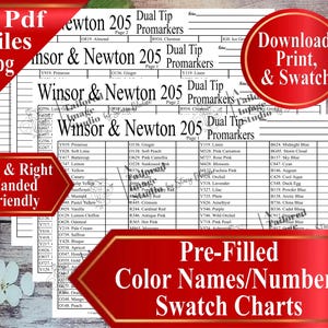 Winsor & Newton 205 Promarker-staalkaarten