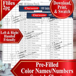 Stalen Derwent 100 Inktense-potloden (pdf-download)