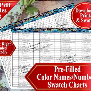 Star Joy Gold 120 Colored Pencils Swatch Chart (PDF Download)