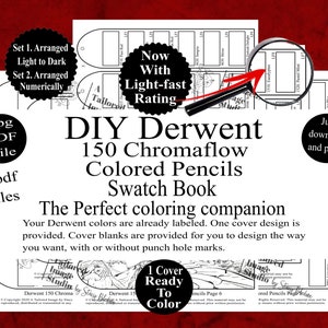Derwent 150 Chromaflow-kleurpotlood DIY kleurstaal boekstijl 1