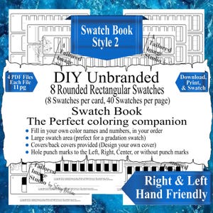 ブランドなしユニバーサル 8 角丸長方形見本バンドル DIY カラー見本ブック スタイル 2