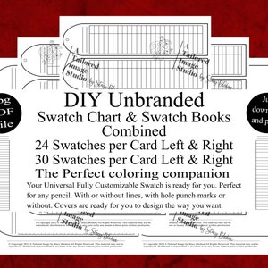 DIY Color Swatch Book: 24 & 30 Swatches (PDF Pattern)