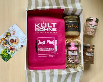 Coffee Gift Just Pink Women | Wellness gift girlfriend | Gift box best friend | Breakfast voucher | Better in a glass | cult bean