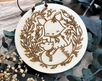 wooden disc fox den