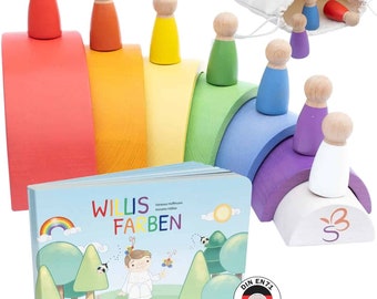 Regenbogen mit Buch & Figuren