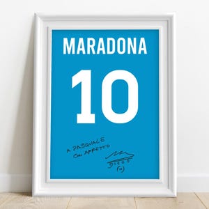 Autógrafo personalizado de Maradona, dedicatoria con el nombre que elijas "con cariño Diego Armando Maradona" - facsímil