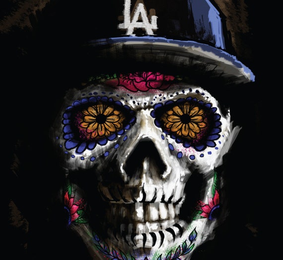 LA Day of the Dead Dia De Los Muertos LA Dodgers LA Dodger 