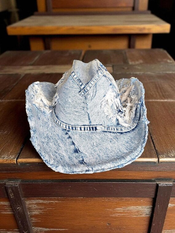 Reworked Levi Denim Cowboy Hat - Etsy Israel display picture 3