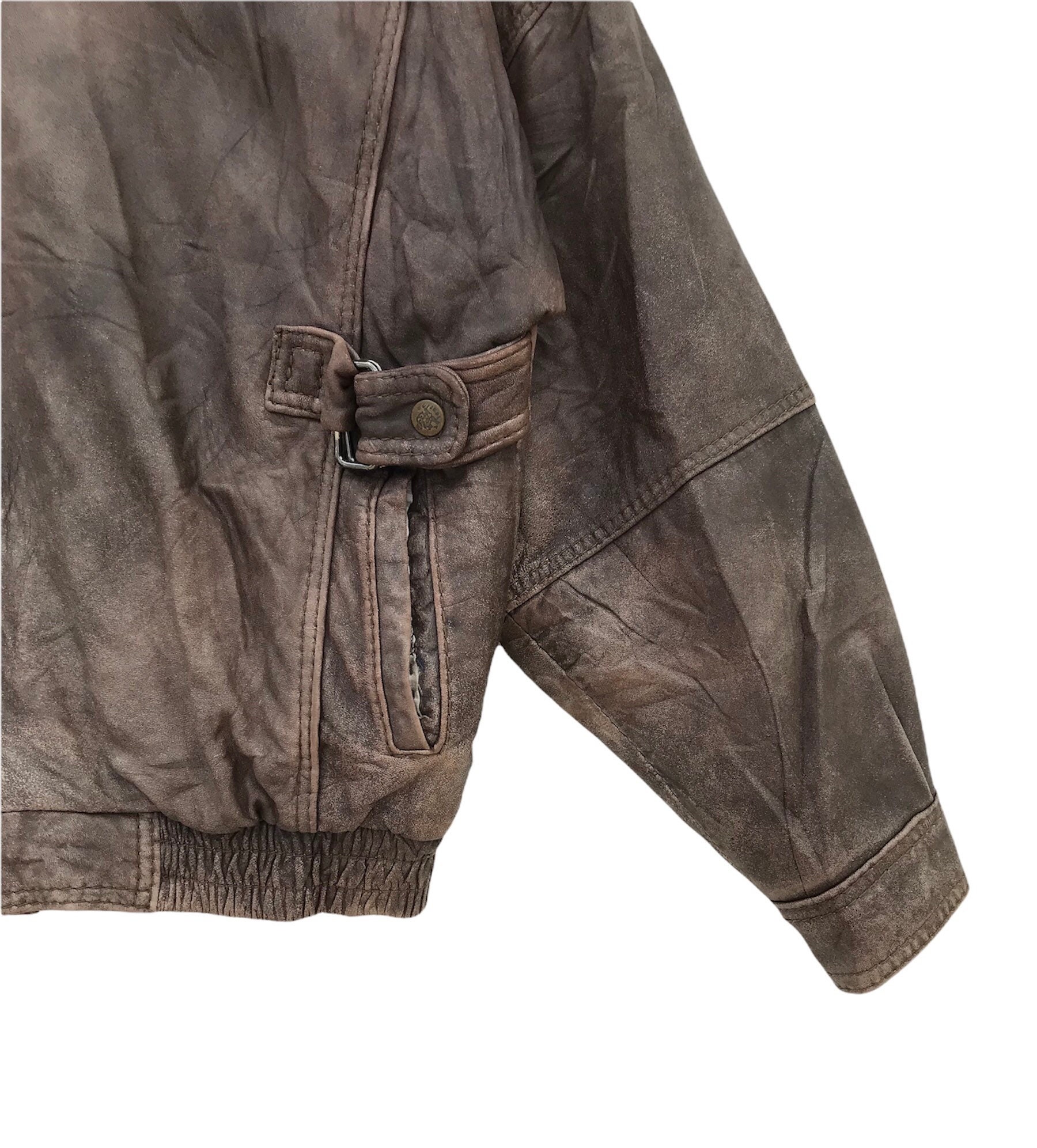 再×14入荷 Vintage 最高級 VALENTINO 牛革 フライトジャケット L