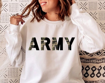 Army Sweatshirt, Army Wife Sweatshirt, Army Wife Gift, Army Mom Sweatshirt, Army Mom Gift, Military Family, Army Crewneck, Deployment Gift