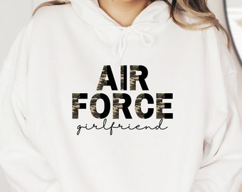 Air Force Freundin Hoodie, Air Force Freundin Geschenk, Airman Freundin, Militär Freundin Hoodie, Militär Abschluss Hoodie, Camo