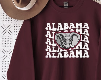 Retro Alabama Sweatshirt, Bama Girl Sweater, Alabama Crewneck, Alabama Football Sweatshirt, Bama Game Day, Alabama Crimson Tide Sweatshirt