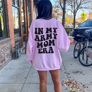 In My Army Mom Era Retro Sweatshirt, Proud Army Mom, Deployment, Army Mom Gift, Military Mom Sweater, Military Mom Crewneck, Army Graduation