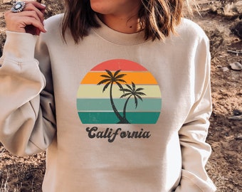 Vintage California Sweatshirt, Retro California Crewneck, Cali Girl Gift, California Adventure, Beach Trip Sweatshirt, California Aesthetic