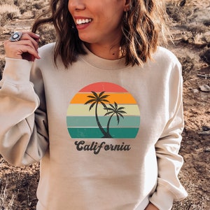 Vintage California Sweatshirt, Retro California Crewneck, Cali Girl Gift, California Adventure, Beach Trip Sweatshirt, California Aesthetic