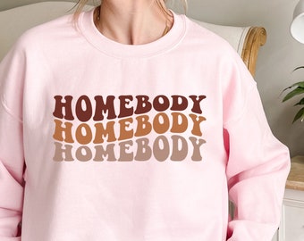 Sudadera Homebody, Crewneck Homebody, Work From Home, Sudadera introvertida, Regalo introvertido, Sudadera interior, Sudadera antisocial