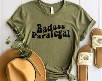 Badass Paralegal Shirt, Paralegal Shirt, Paralegal Gift, Retro Paralegal Tee, Paralegal Student, Funny Lawyer Shirt, Graduation Gift