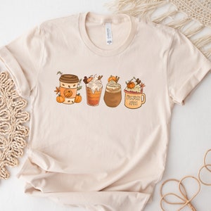 Herbst Getränke Shirt, Kürbis Spice Latte Shirt, Herbst Kaffee Shirt, Kürbis Gewürz Shirt, Trendy Fall Shirt, Herbst Vibes, Thanksgiving Tshirt