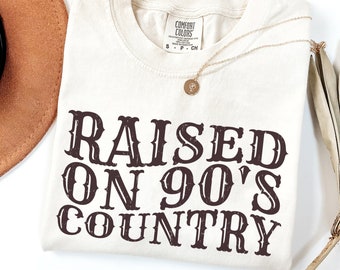 Raised on 90s Country Shirt, Vintage 90s Country Tee, Western Graphic Tee, Country Music Lover Shirt, Country Concert Tee, Distressed