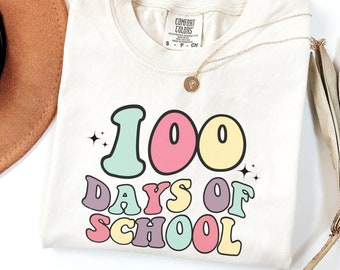 100 Days of School Shirt, Comfort Colors, 100th Day of School Teacher Shirt, Teacher Appreciation, 100 Days Brighter, Teacher Gift