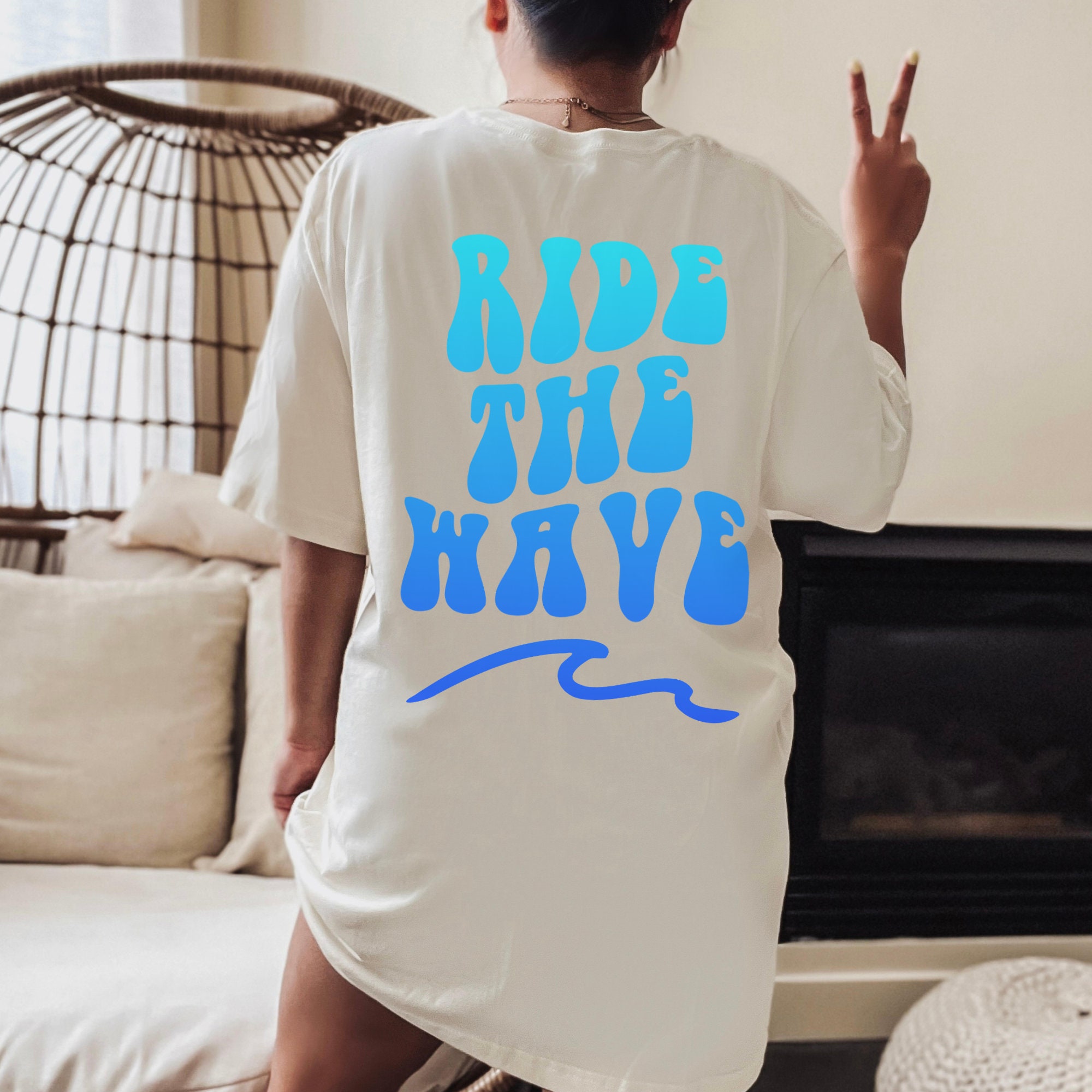 Ride the Wave Shirt, Positive Quote, Beachy Tshirt, VSCO