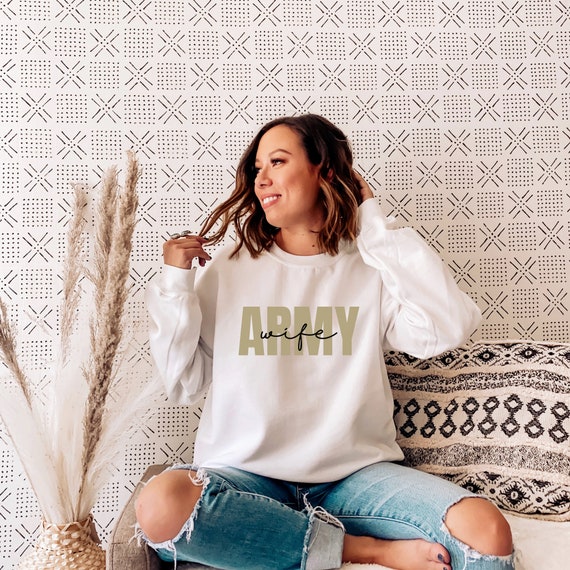 Felpa della moglie dell'esercito, regalo della moglie dell