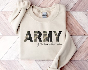 Army Grandma Sweatshirt, Army Grandma Gifts, Military Grandma Sweatshirt, Military Grandma Shirt, Camo Crewneck, Mothers Day Gift