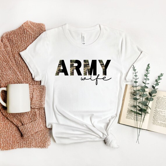 Proud Army Wife T-Shirt- Camouflage Shirt Army Wife Tee T-Shirt Proud Army Wife T-Shirt- Camouflage Shirt Army Wife Tee T-Shirt