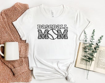 Baseball Mom Shirt, Baseball Mom Gift, Baseball Mama, Game Day Shirt, Leopard Baseball Mom Shirt, Sports Mom Shirt, Gift for Mom, For Women