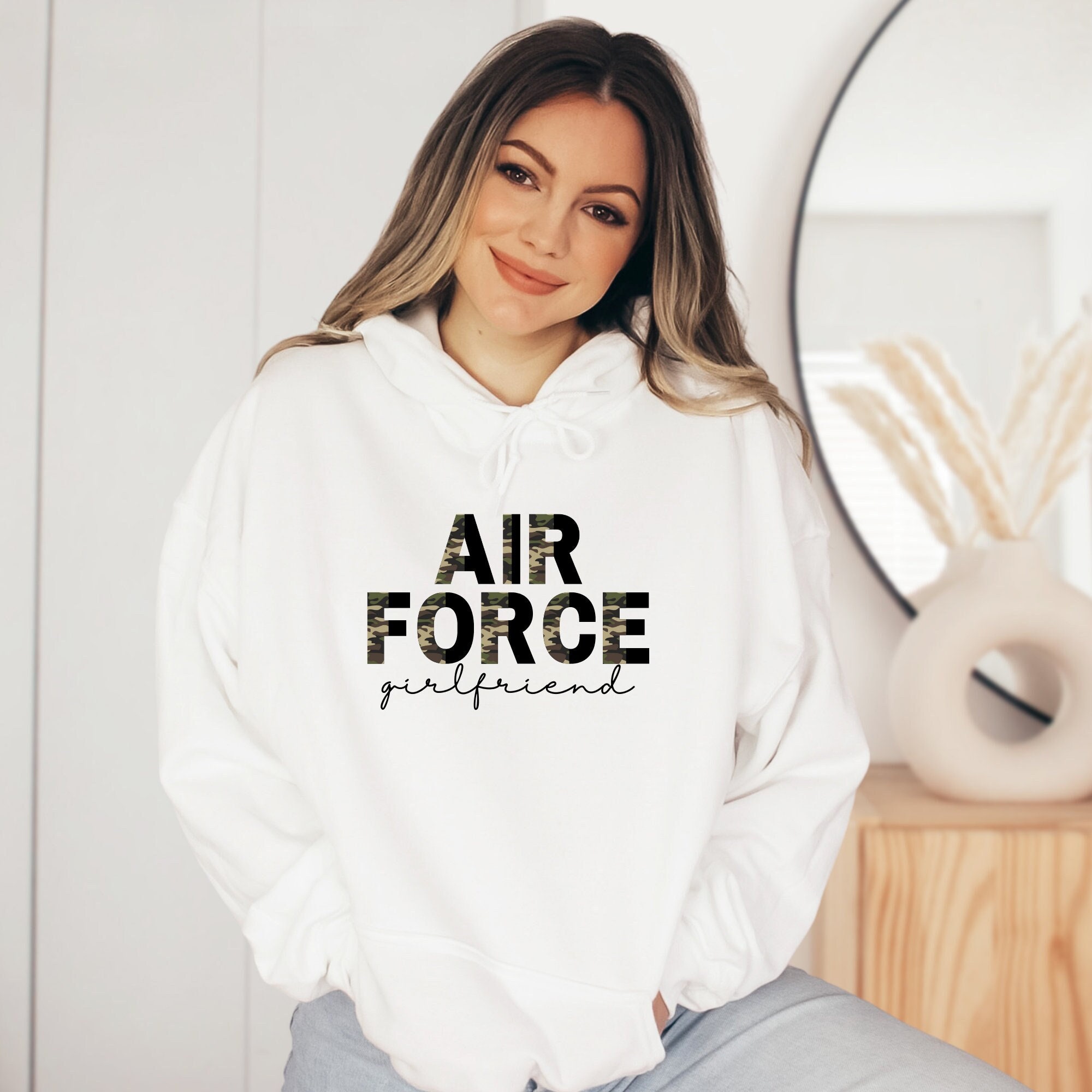 Air Force Girlfriend Hoodie, Air Force Girlfriend Gift, Airman Girlfriend,  Military Girlfriend Hoodie, Military Graduation Hoodie, Camo - Etsy