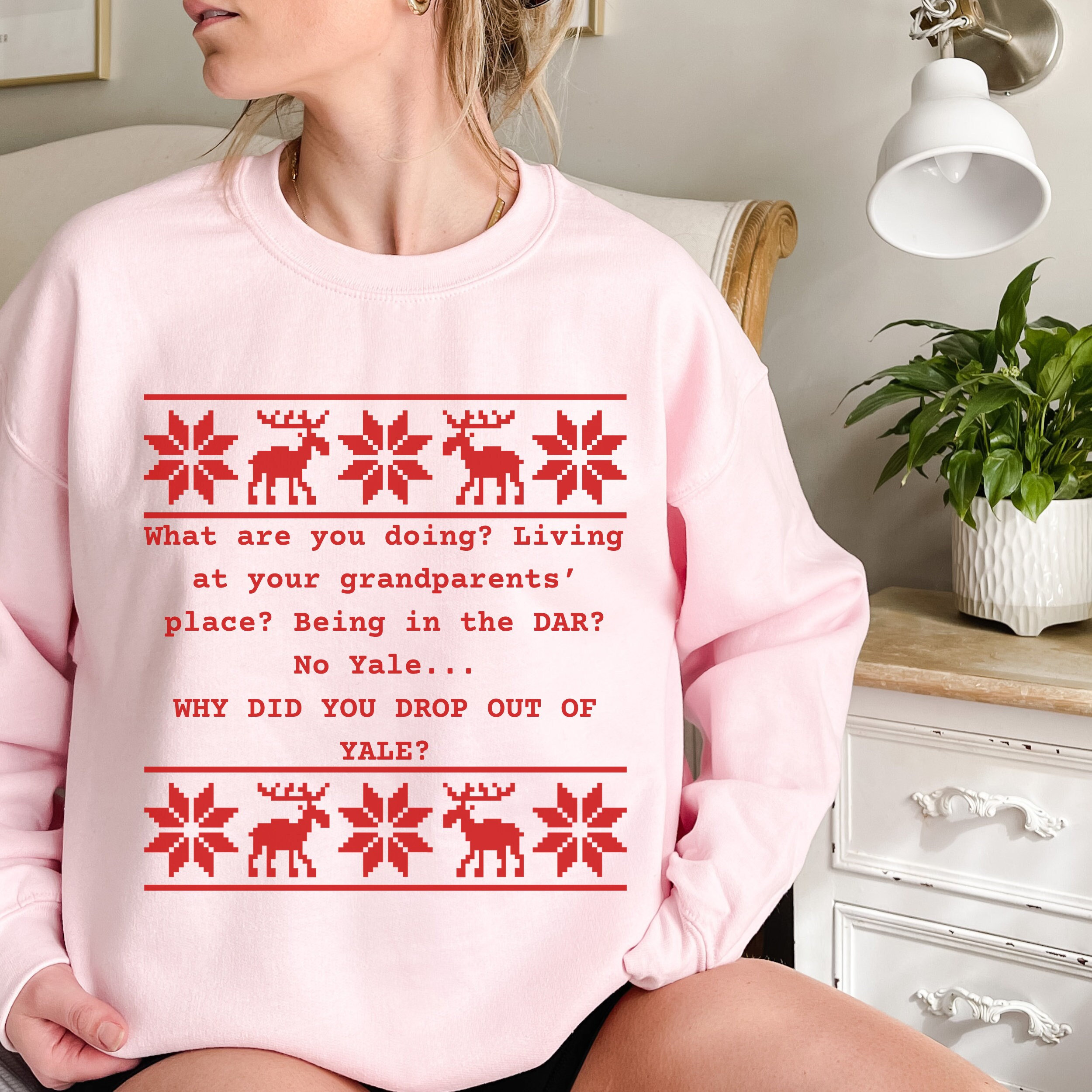 Sweat-shirt De Noël Mignon Pour Femme - Col Rond, Manches Longues, Motifs Texte Amusants, Décontracté - 14