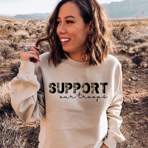 Support Our Troops Shirt, Army Wife Sweatshirt, Army Wife Gift, Army Mom Sweater, Military Support, Military Wife Sweatshirt, Military Mom