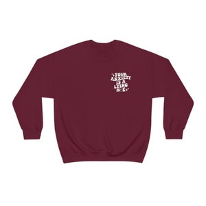 Your Anxiety Is a Lying Hoe Sweatshirt, Y2K Preppy Mental Health Crewneck, Cute Funny VSCO Anxiety Awareness Gift, Retro Sad Girl Aesthetic image 7