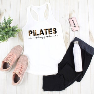 Pilates Is My Happy Hour, Pilates Tank Top, Pilates Lover, Pilates Instructor Gift, Pilates Instructor Shirt, Funny Pilates Shirt, Gym Tank