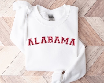 Distressed Alabama Sweatshirt, Alabama Crewneck, Alabama Football Sweatshirt, Bama Game Day, Alabama Crimson Tide Sweatshirt