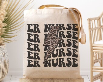 ER ナース トートバッグ、ER ナース ギフト、救急室看護師、ER 看護師週間、rn トート、看護師バッグ、未来の看護師ギフト、レトロ ER ナース