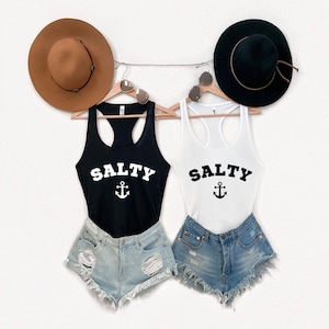 Salty Tank top, Ocean Tank Top, Beach Tank Top, Summer Tank for Women, Tropical Vacation, Beach Vacation, Gift for Beach Lover, Ocean Vibes
