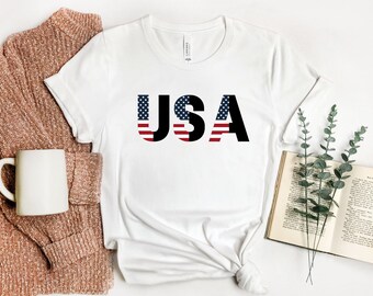 USA Tshirt, USA Flag Shirt, 4th of July Shirt, Memorial Day Shirt, Patriotic Shirt for Women, American Flag Shirt, Freedom Tee, Merica Shirt