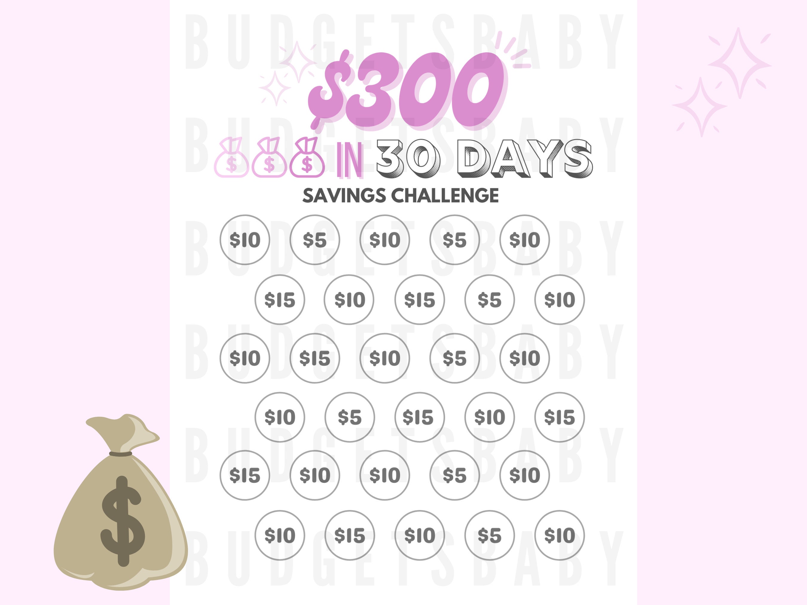$100 Savings Challenge in 30 Days Graphic by Lilian Lily