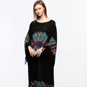 Quimono longo, robe, verão, quimono unissex, mulheres altas, férias, look de férias Quimono longo de comprimento grande, quimono unissex, mulheres altas, férias