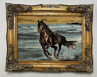 ペルシャ絨毯、織物、馬のギフト、馬の記念ギフト、馬の壁アート