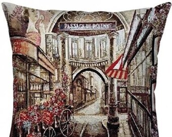 Rokoko Kunst / Kissenbezug / Gobelin Kissen / Ottoman KissenVintage / Gewebtes Kissen / Gobelin Gobelin / Handgemacht / Jacquard