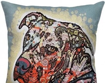 Pillow Dog-Animals Art Pillow Cover - Dog Pillow Cover-Gobelin Cushion Cover- Gobelin Throw Pillow  - Belgian Tapestry Pillow Cover