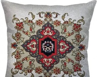 Rokoko Kunst / Kissenbezug / Gobelin Kissen / Ottoman KissenVintage / Gewebtes Kissen / Gobelin Gobelin / Handgemacht / Jacquard